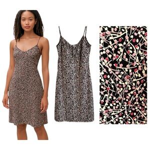 Byer California Black Pink Floral Dress Size Small